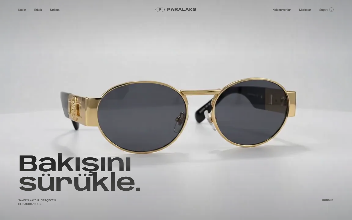 Paralaks web sitesi ekranı